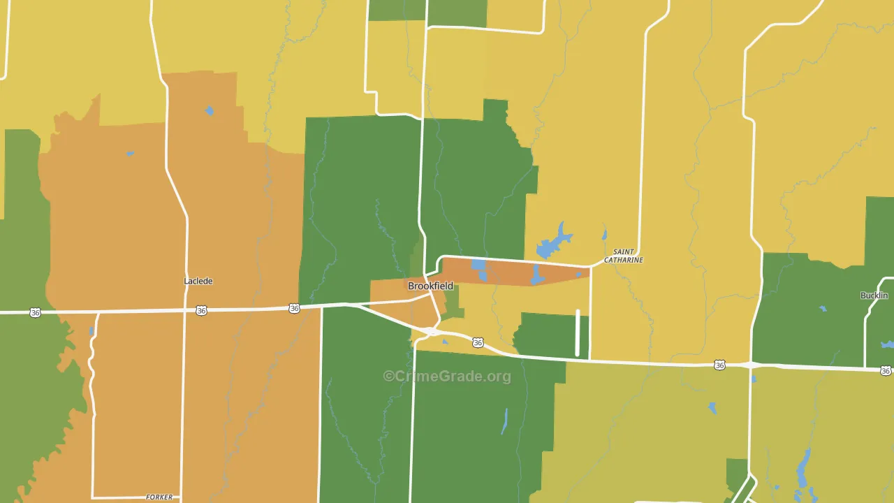 Linn County, MO Map of Assault Rates
