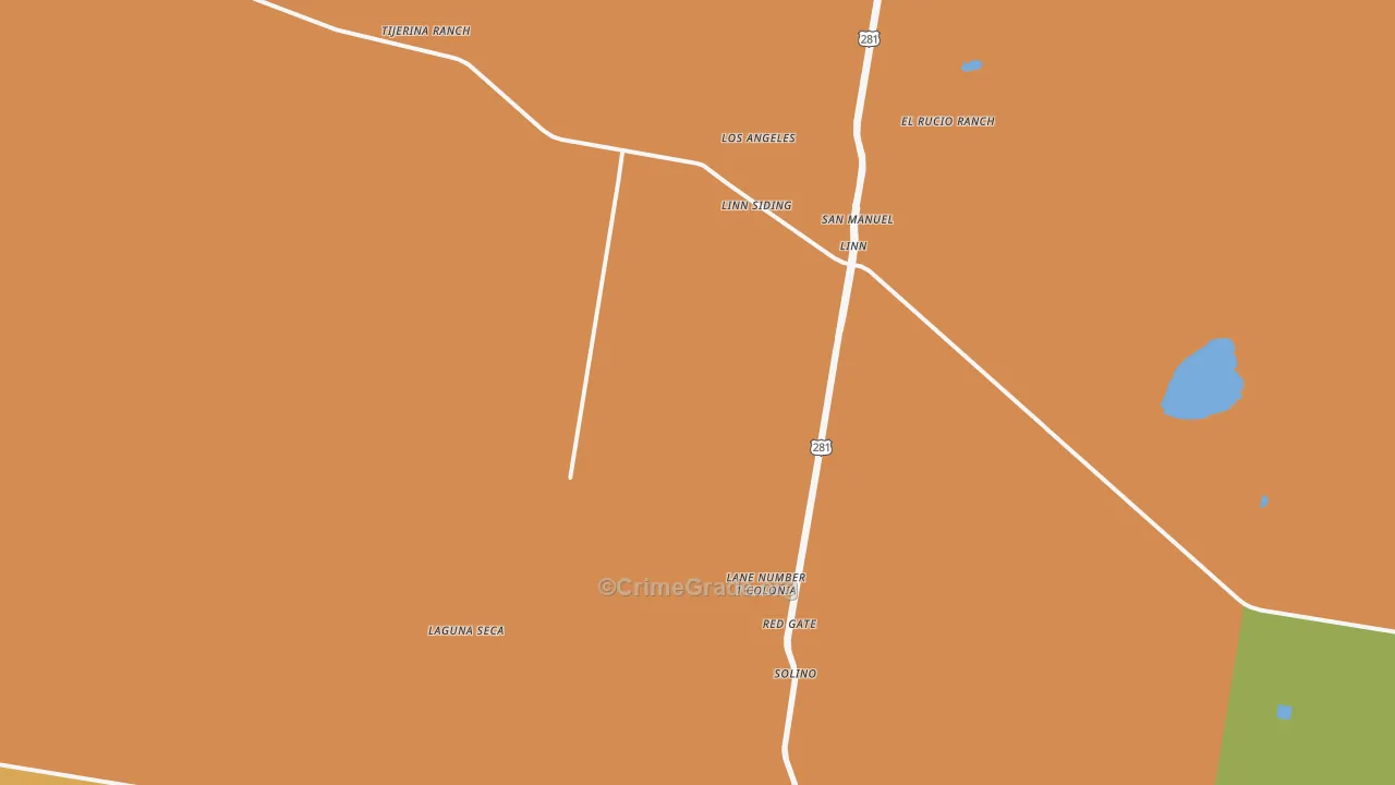 Linn, TX Map of Assault Rates