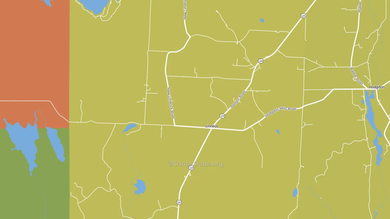 Linneus, ME Map of Assault Rates