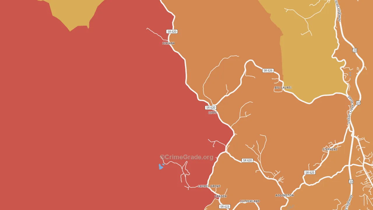 Lipps, VA Map of Assault Rates