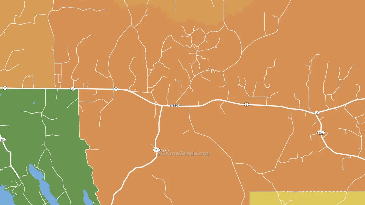 Lisbon, LA Map of Assault Rates