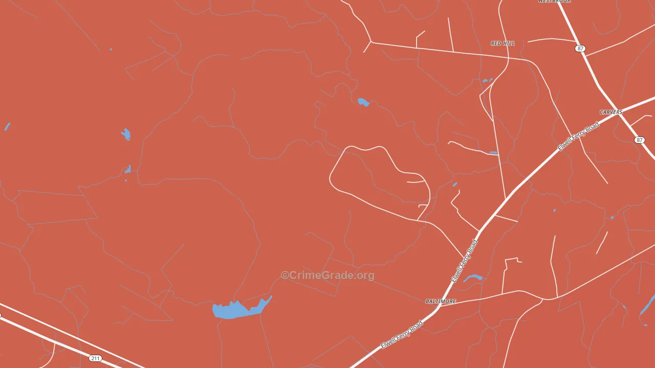 Lisbon, NC Map of Assault Rates