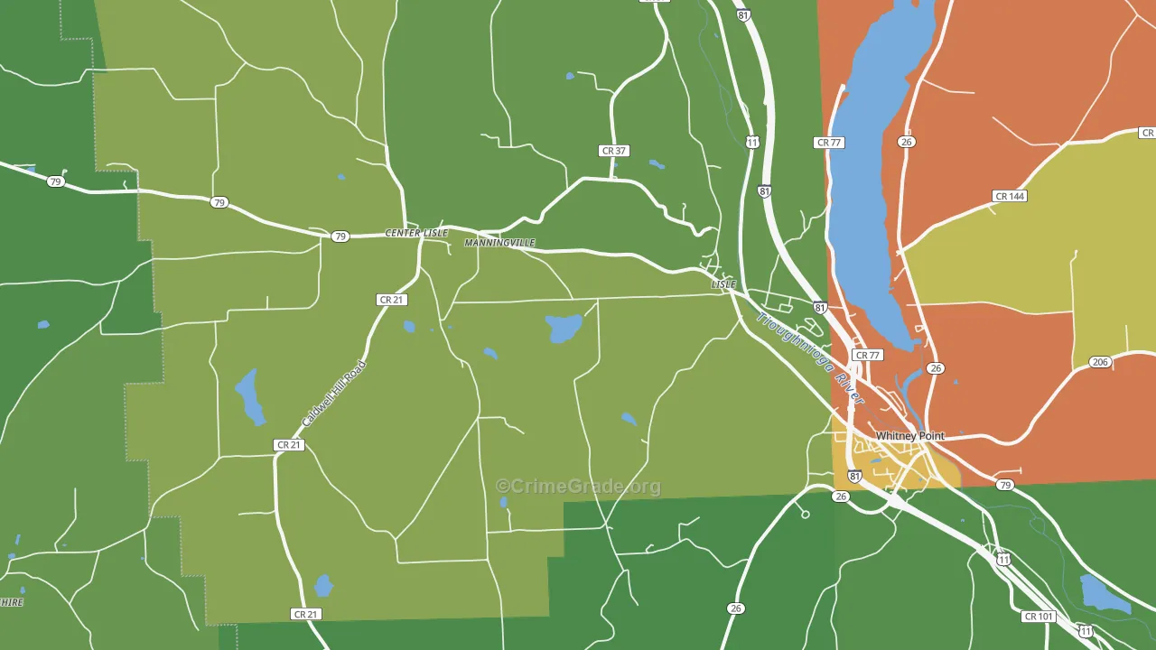 Lisle, NY Map of Assault Rates