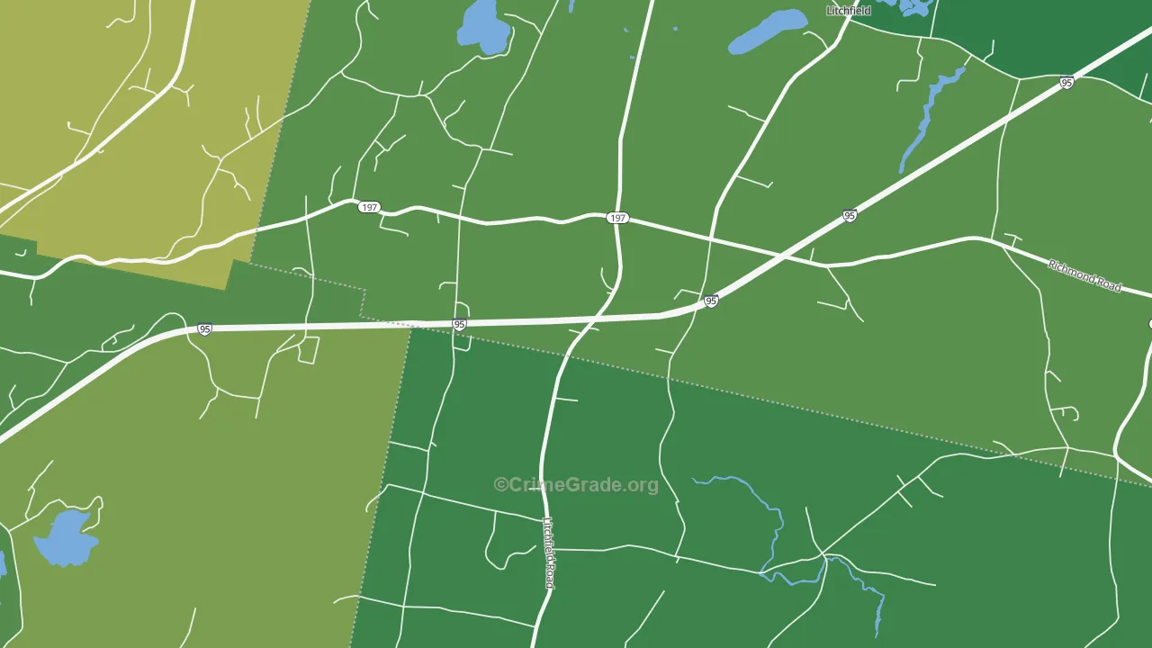 Litchfield Corners, ME Map of Assault Rates