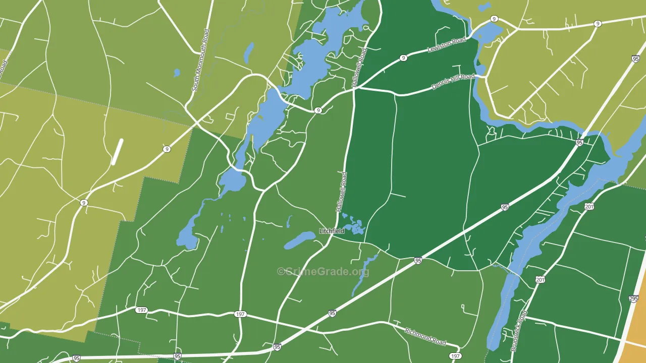 Litchfield, ME Map of Assault Rates