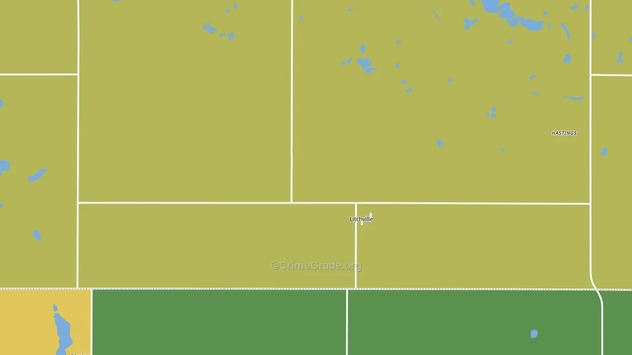 Litchville, ND Map of Assault Rates
