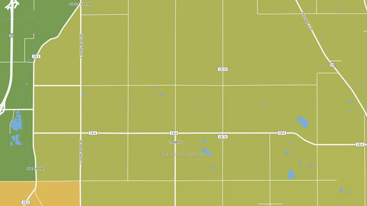 Litomysl, MN Map of Assault Rates