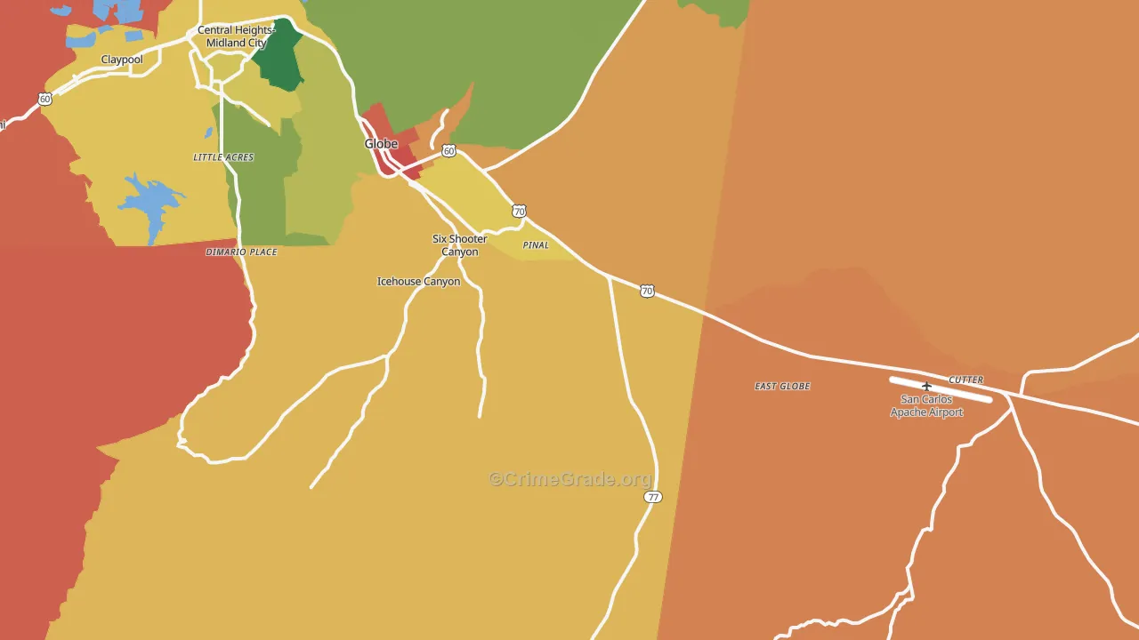 Little Acres, AZ Map of Assault Rates
