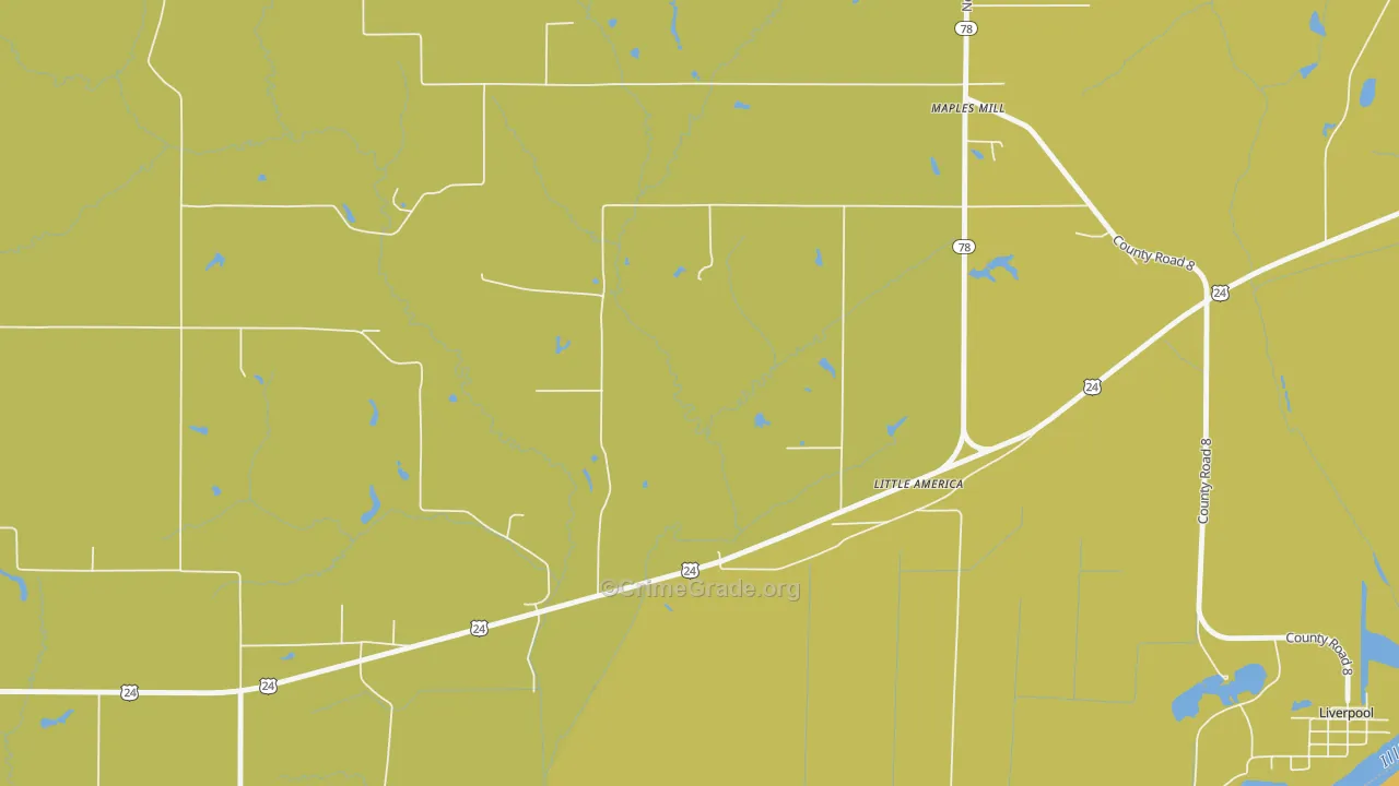 Little America, IL Map of Assault Rates