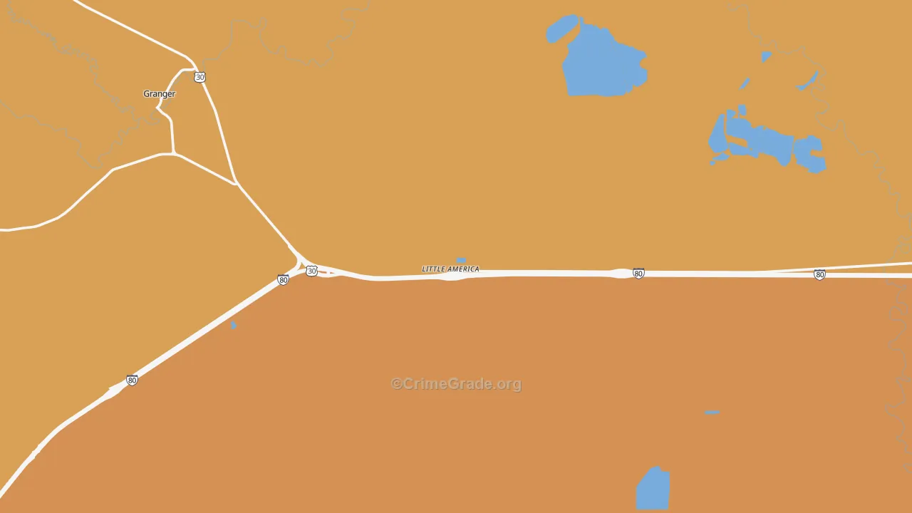 Little America, WY Map of Assault Rates