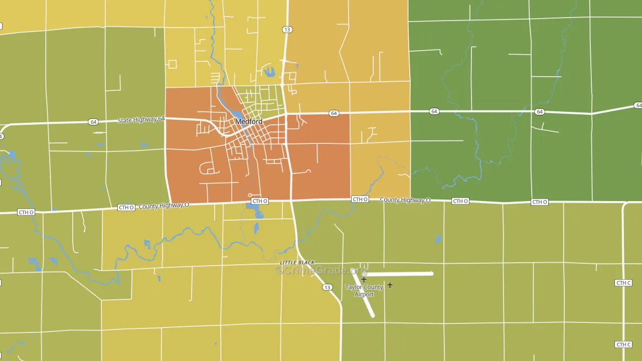 Little Black, WI Map of Assault Rates
