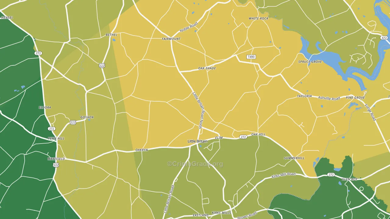 Little Britain, PA Map of Assault Rates