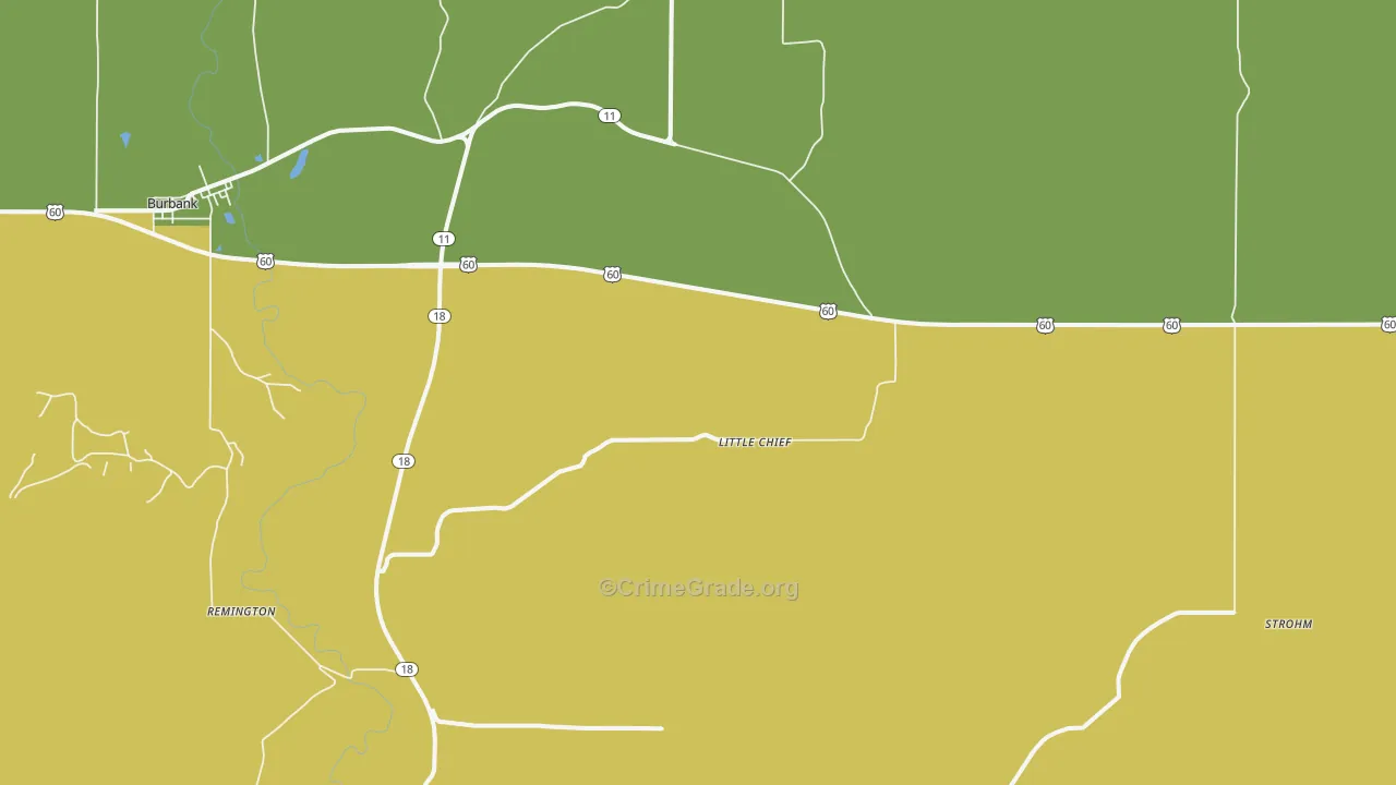 Little Chief, OK Map of Assault Rates