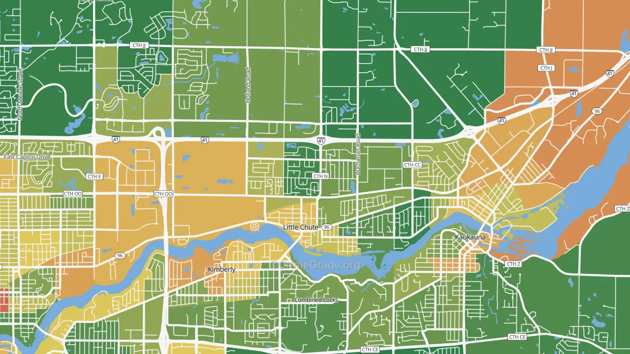Little Chute, WI Map of Assault Rates