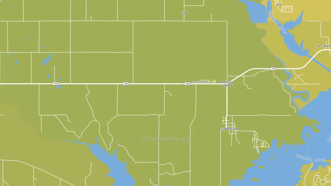 Little City, OK Map of Assault Rates