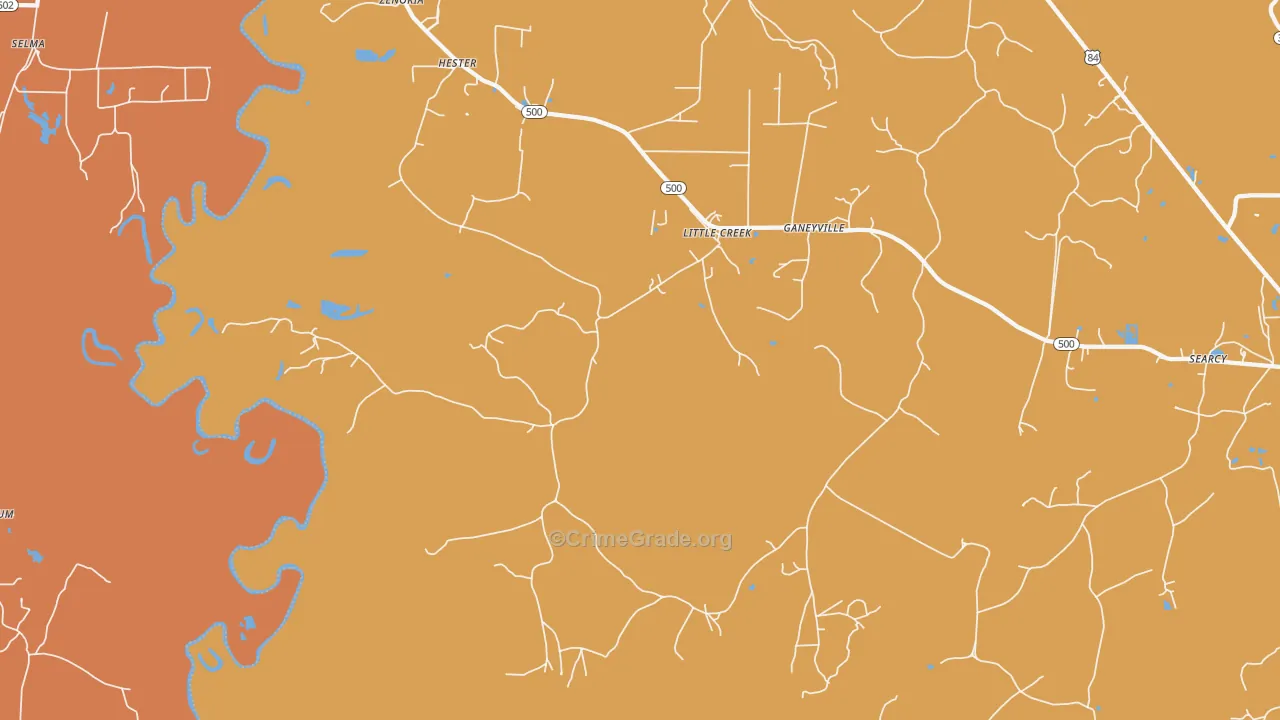 Little Creek, LA Map of Assault Rates