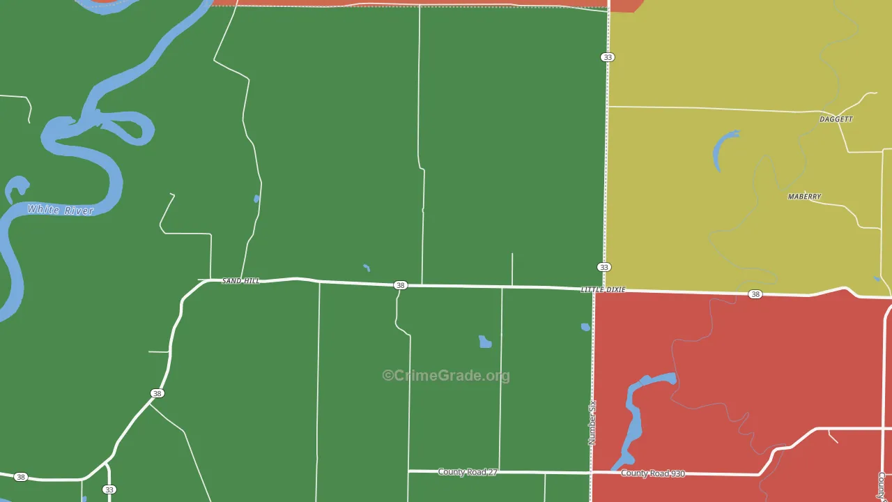Little Dixie, AR Map of Assault Rates