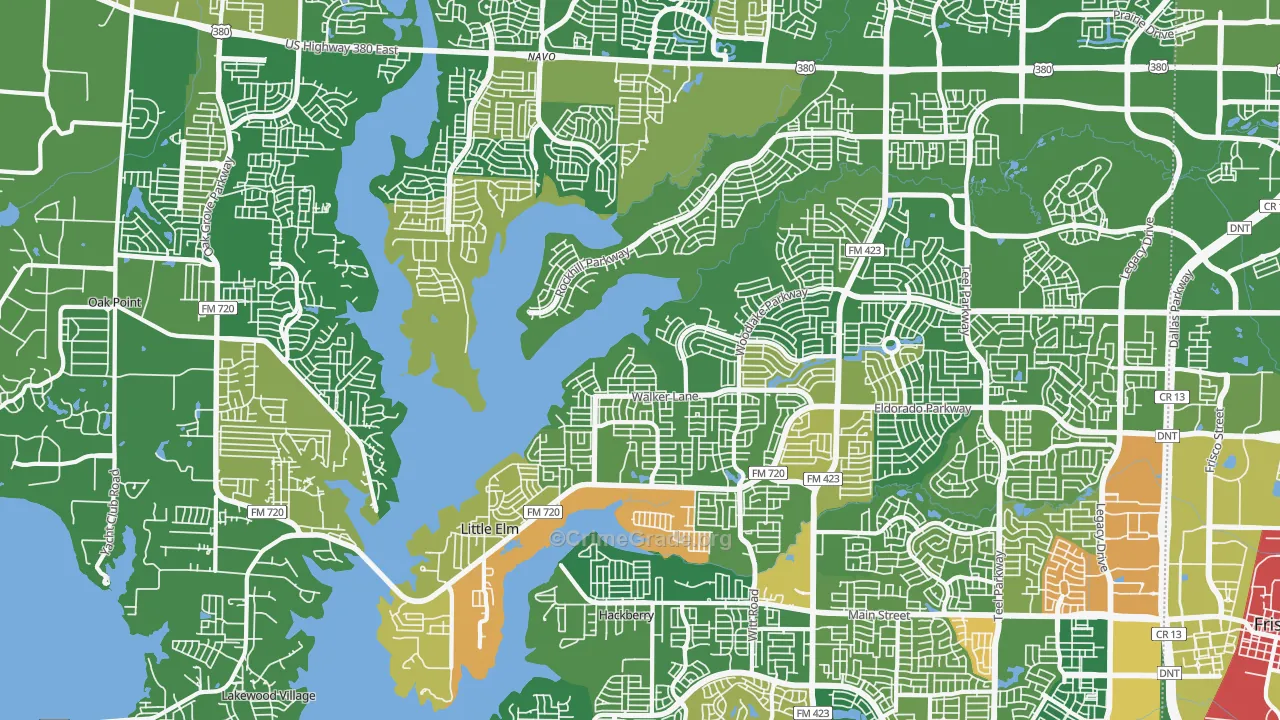 Little Elm, TX Map of Assault Rates