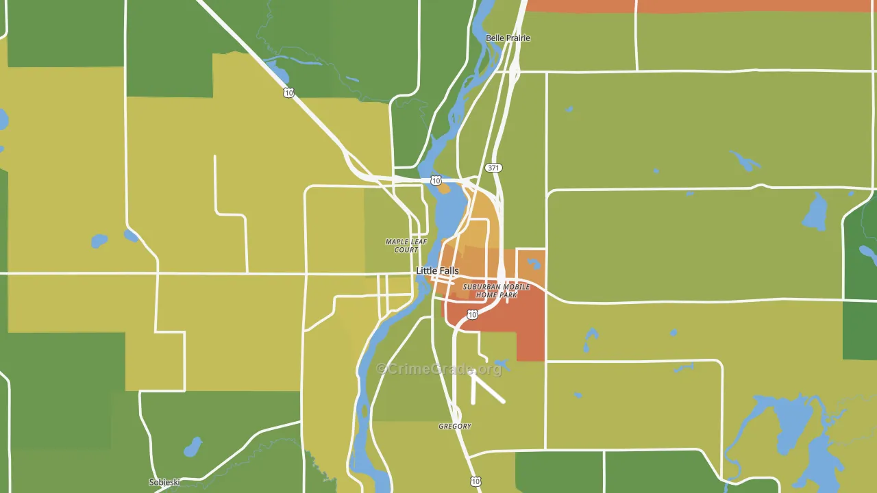 Little Falls, MN Map of Assault Rates
