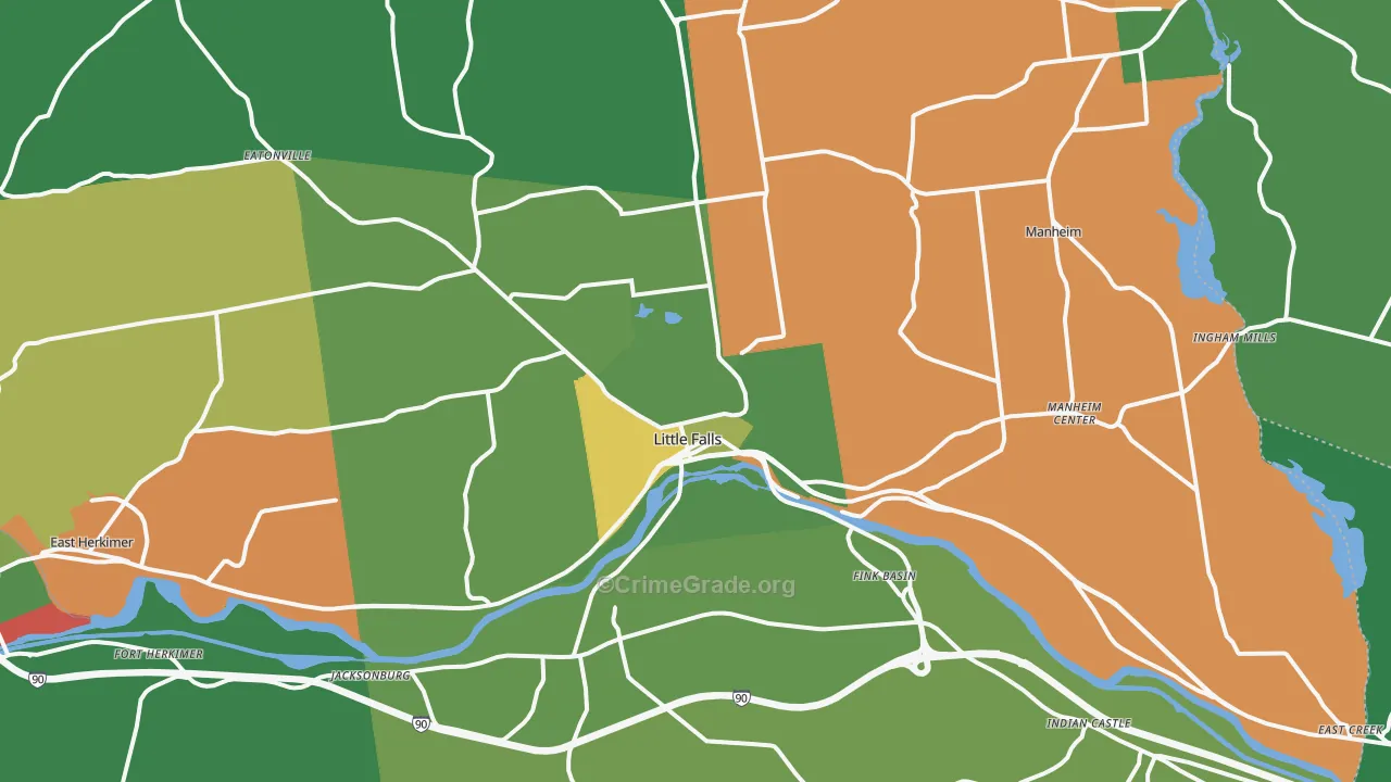 Little Falls, NY Map of Assault Rates