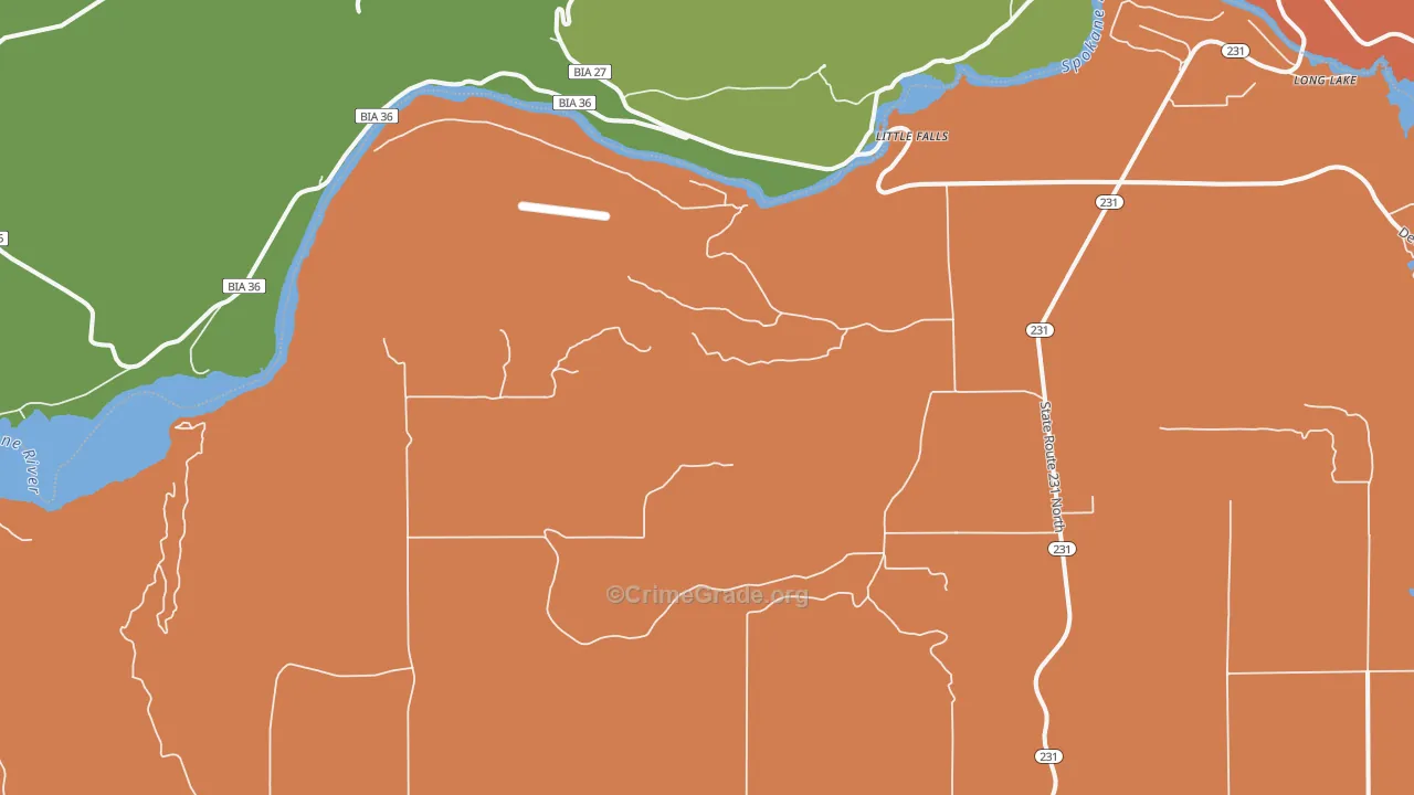 Little Falls, WA Map of Assault Rates