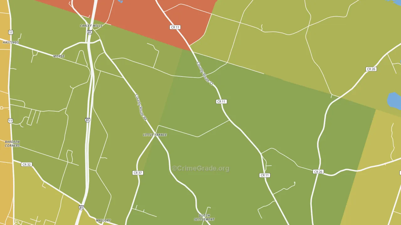 Little France, NY Map of Assault Rates