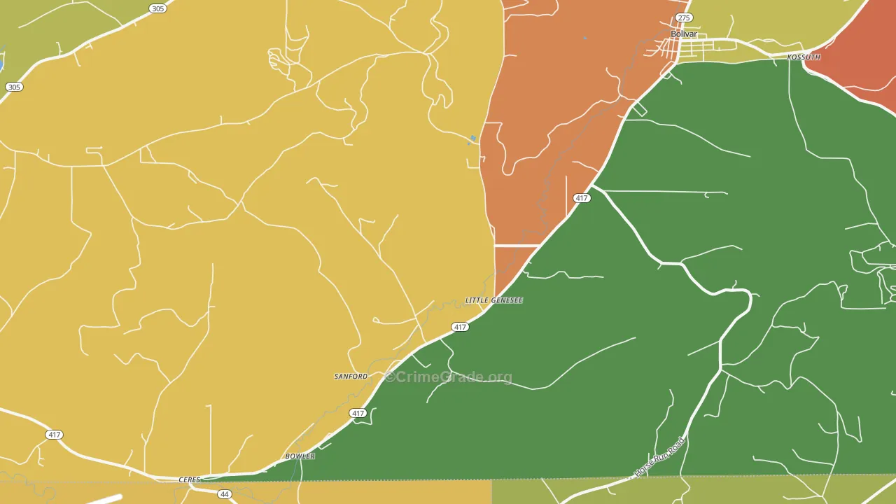 Little Genesee, NY Map of Assault Rates