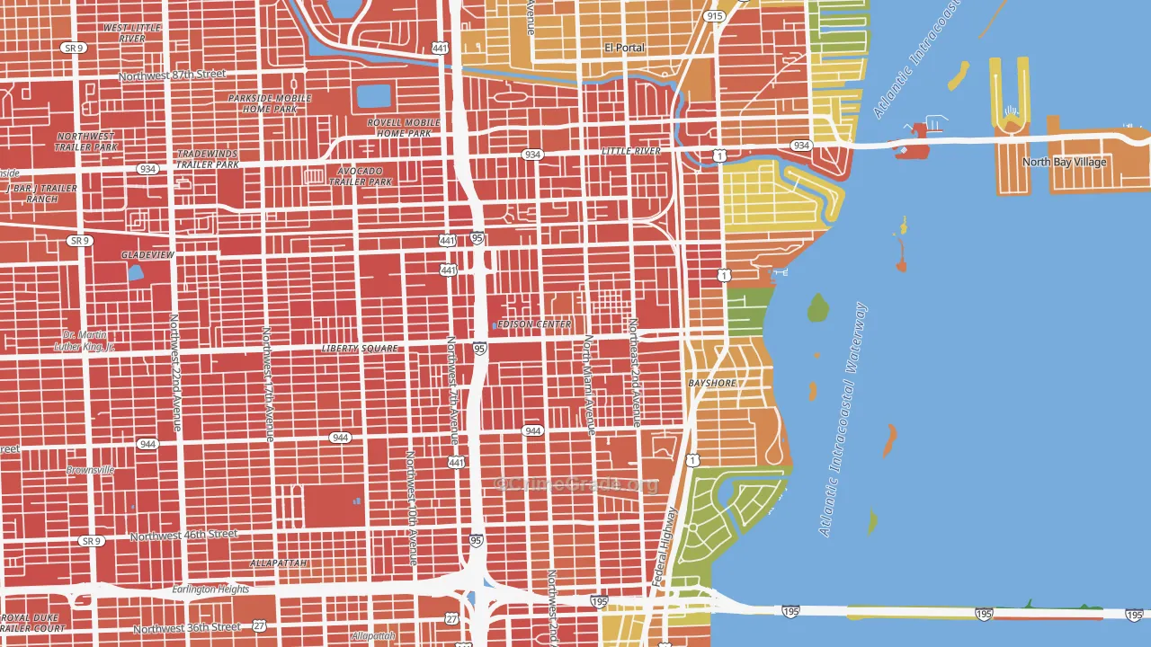 Little Haiti, Miami, FL Map of Assault Rates