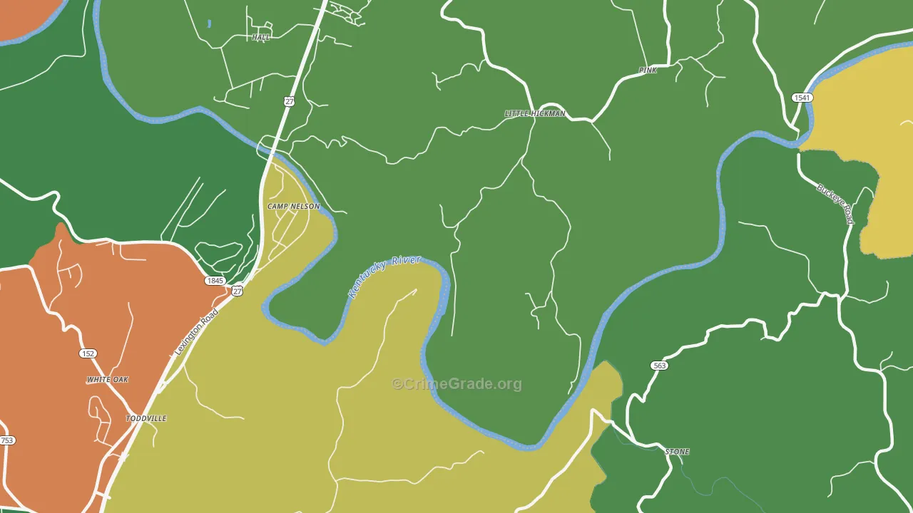 Little Hickman, KY Map of Assault Rates