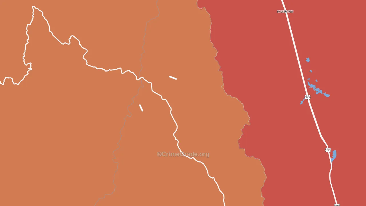 Little Lake, CA Map of Assault Rates