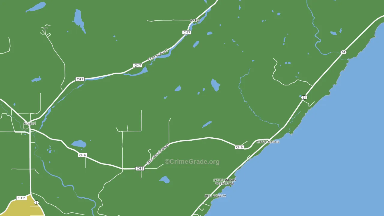Little Marais, MN Map of Assault Rates
