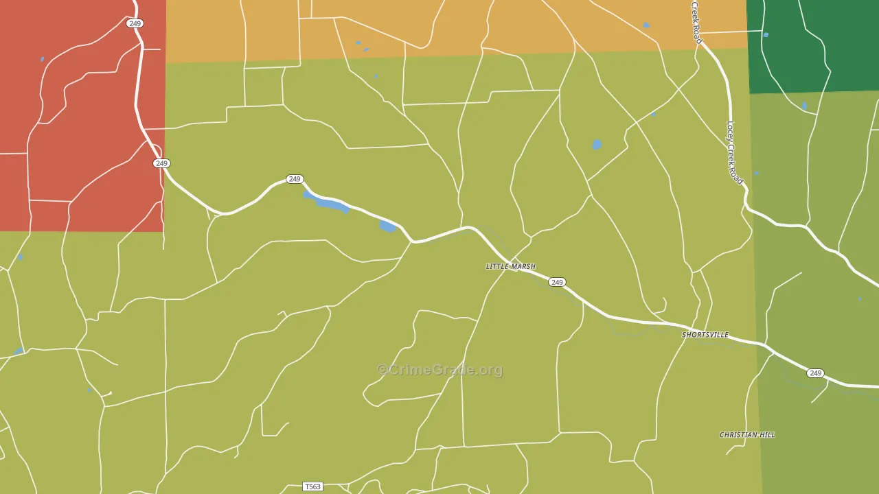Little Marsh, PA Map of Assault Rates