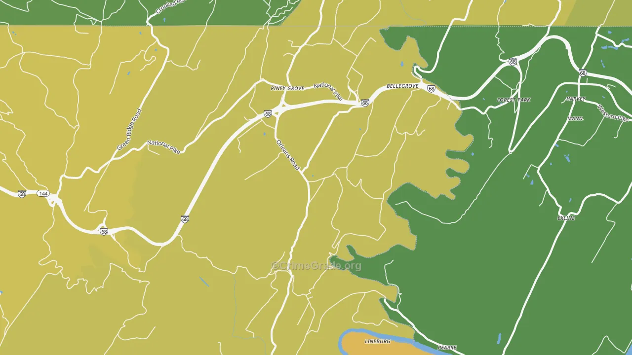 Little Orleans, MD Map of Assault Rates