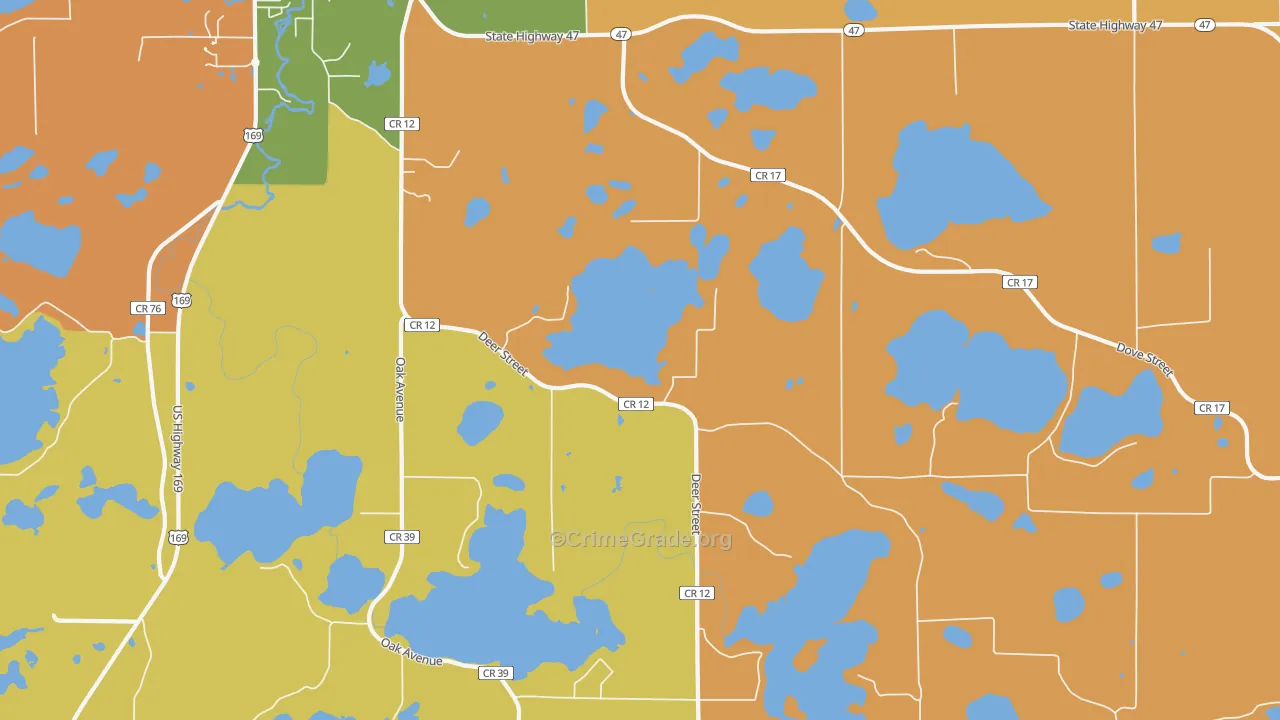 Little Pine, MN Map of Assault Rates