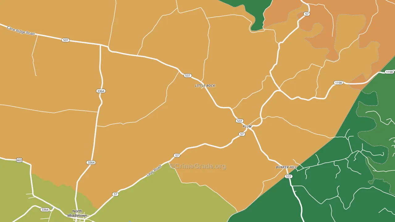 Little Rock, KY Map of Assault Rates