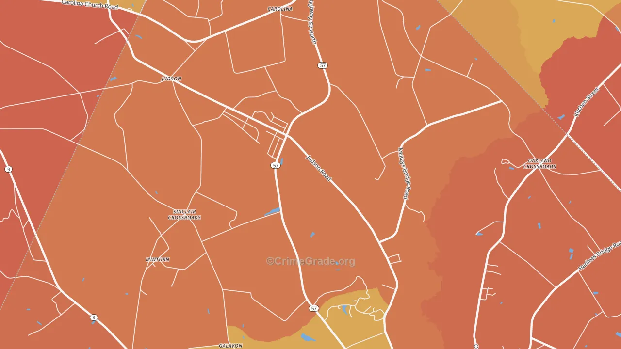 Little Rock, SC Map of Assault Rates