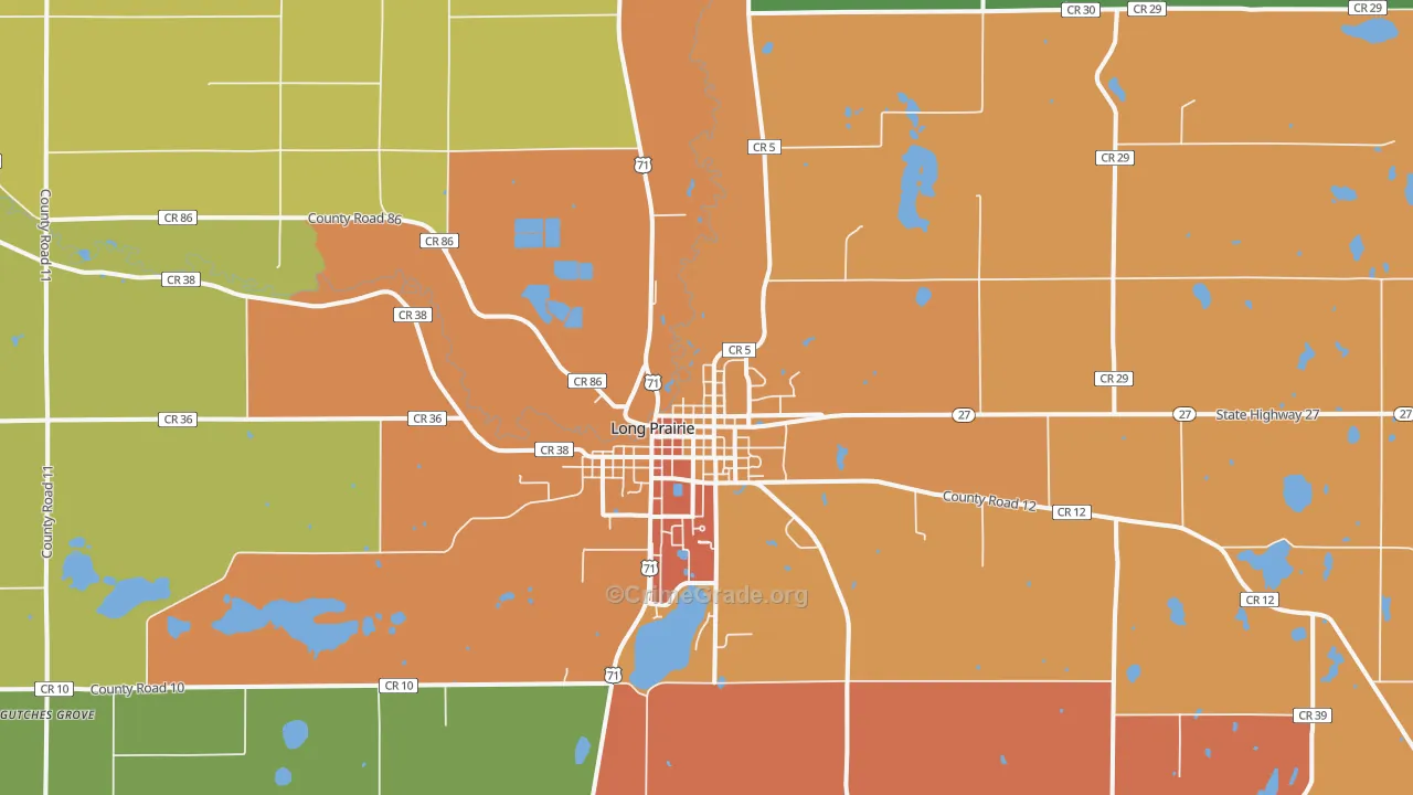 Little Sauk, MN Map of Assault Rates