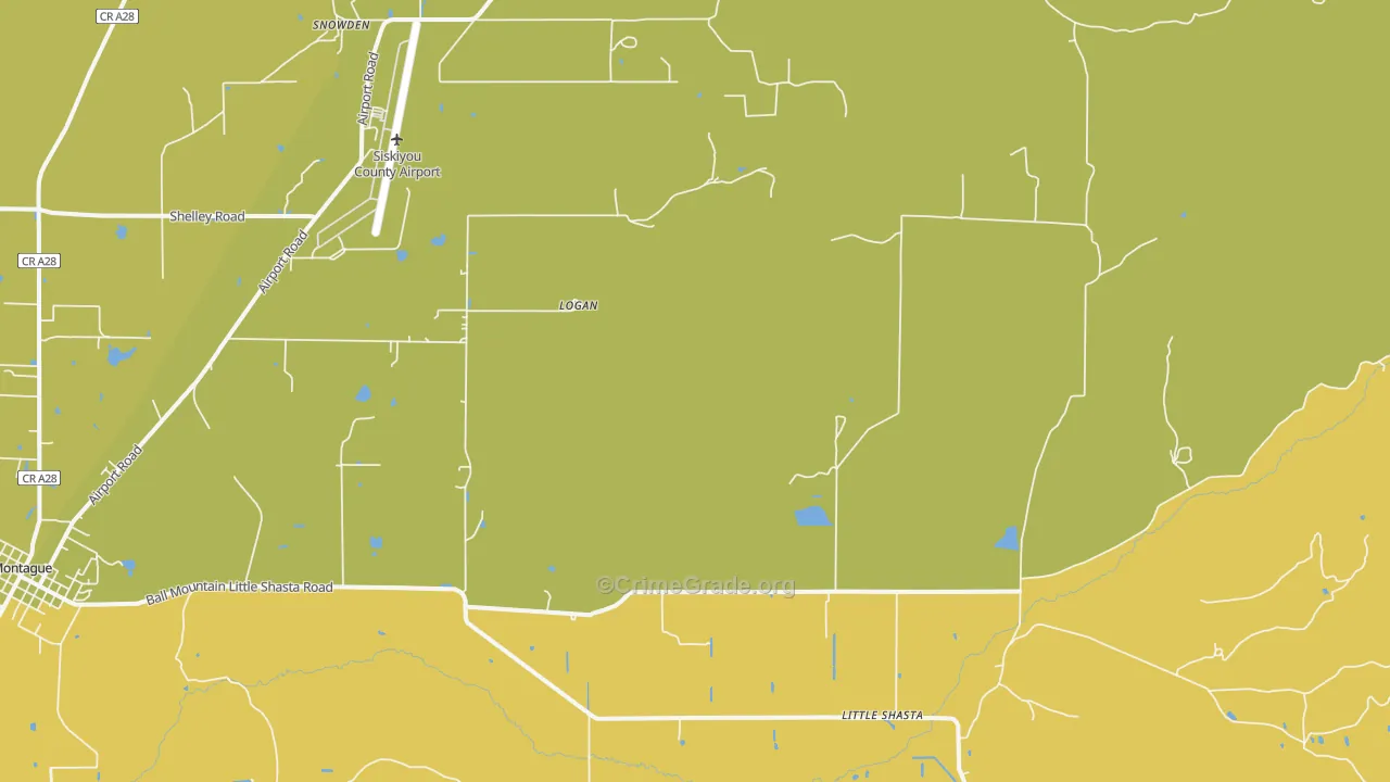 Little Shasta, CA Map of Assault Rates