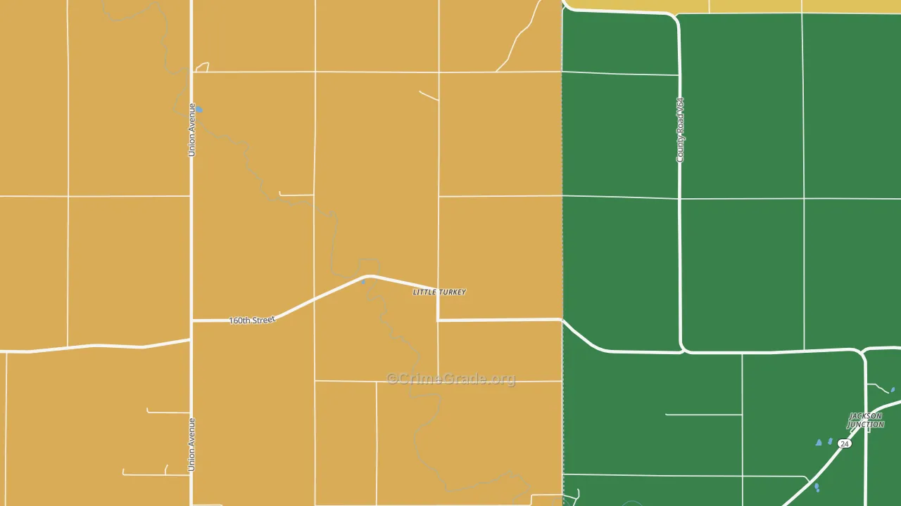 Little Turkey, IA Map of Assault Rates