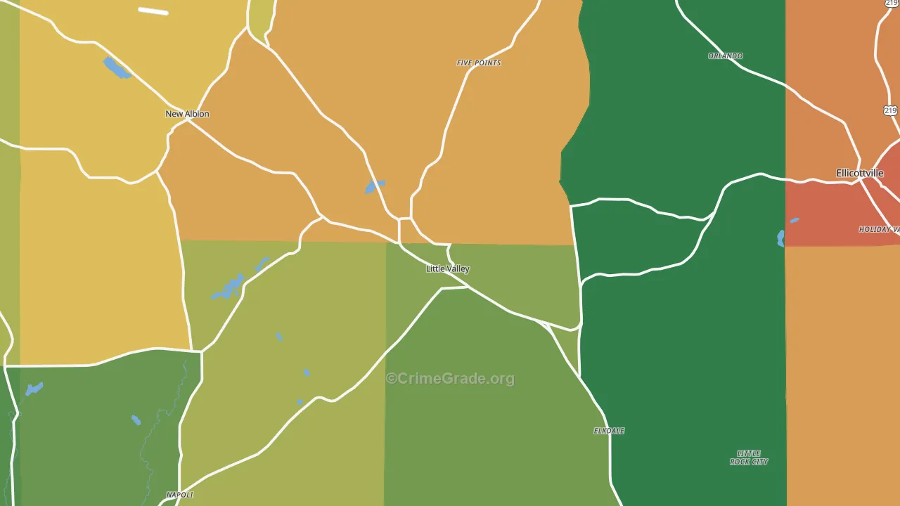 Little Valley, NY Map of Assault Rates