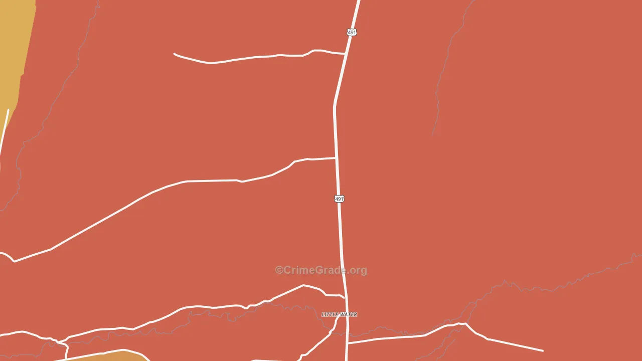 Little Water, NM Map of Assault Rates