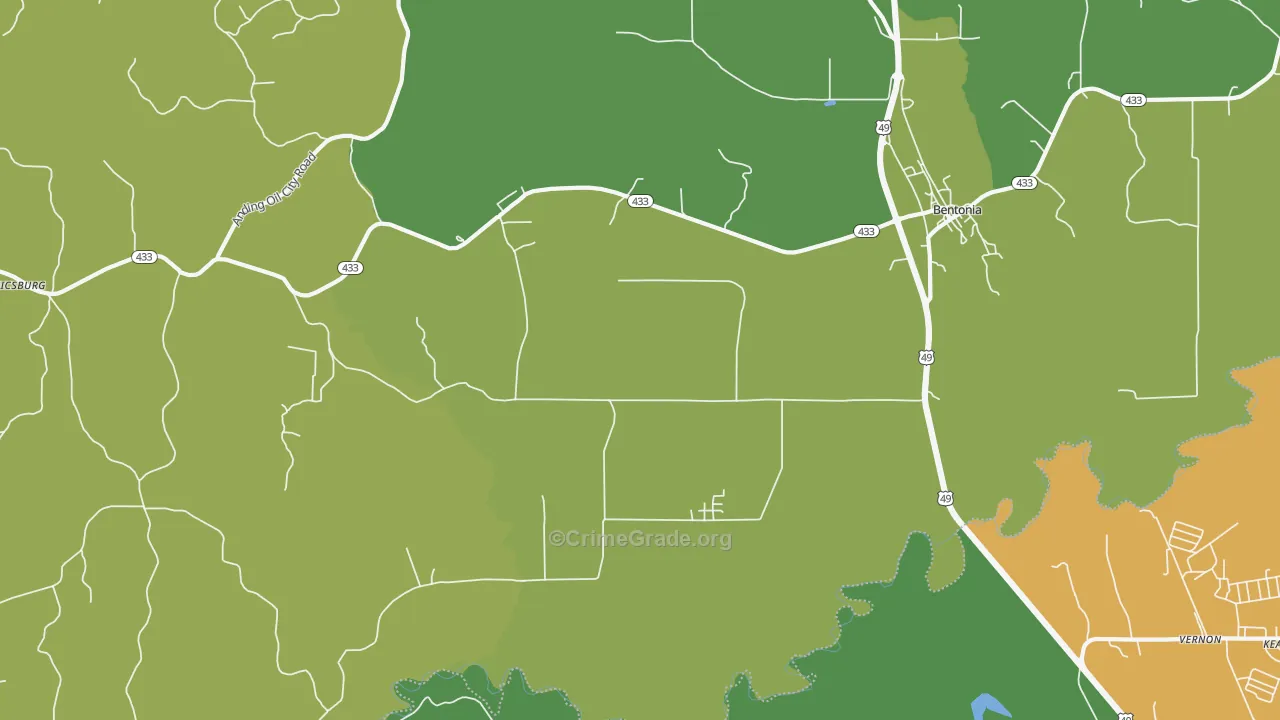Little Yazoo, MS Map of Assault Rates