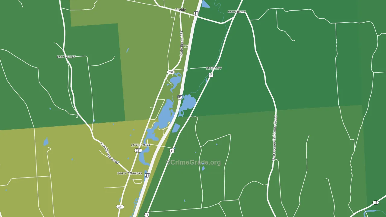 Little York, NY Map of Assault Rates