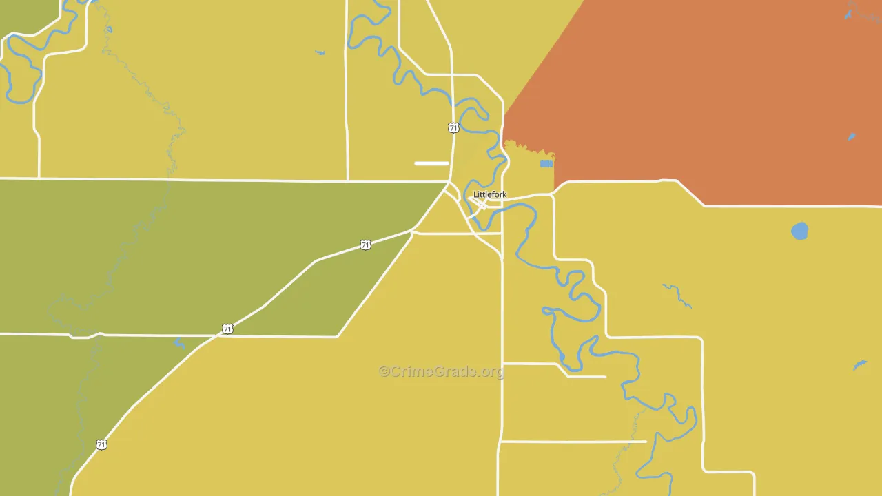 Littlefork, MN Map of Assault Rates