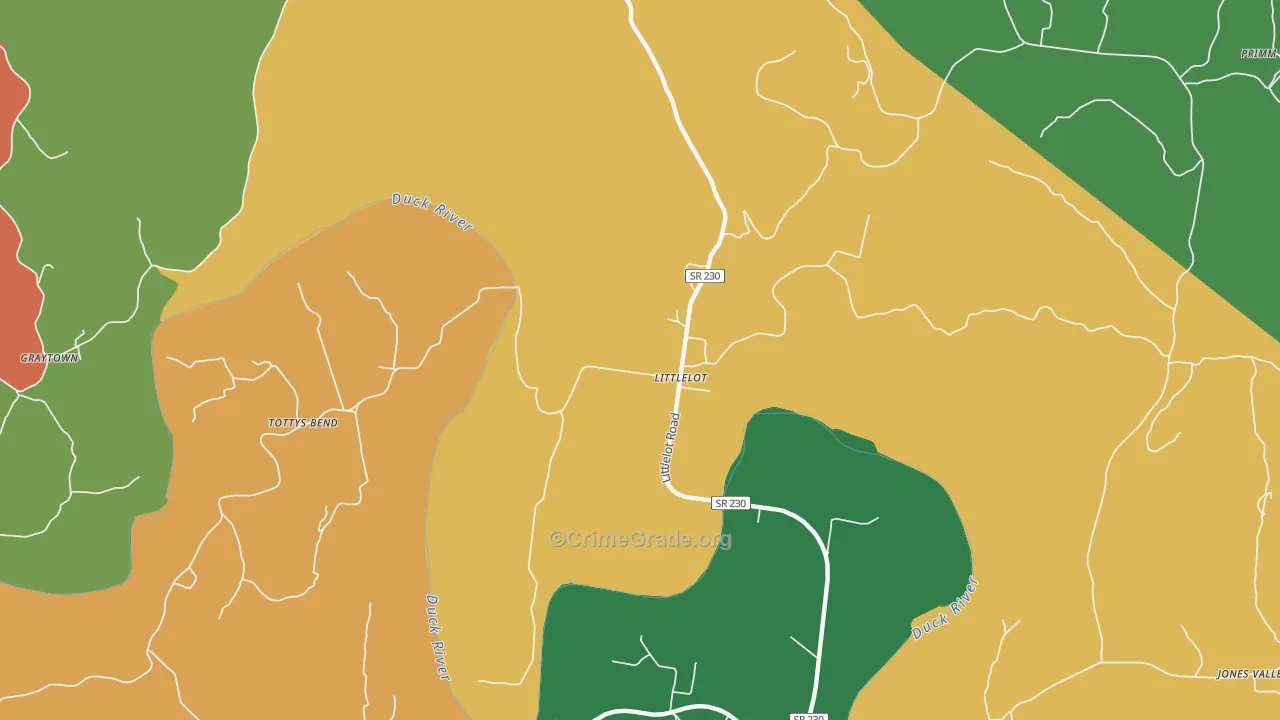 Littlelot, TN Map of Assault Rates