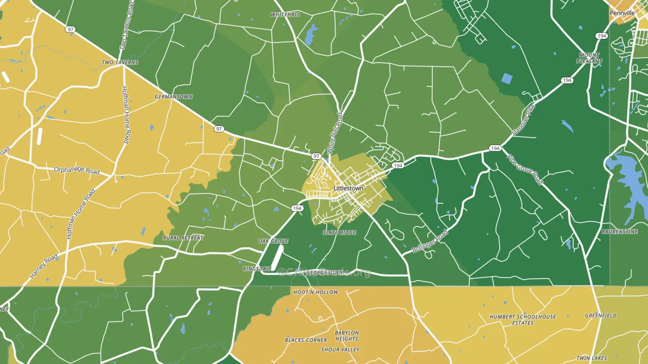 Littlestown, PA Map of Assault Rates