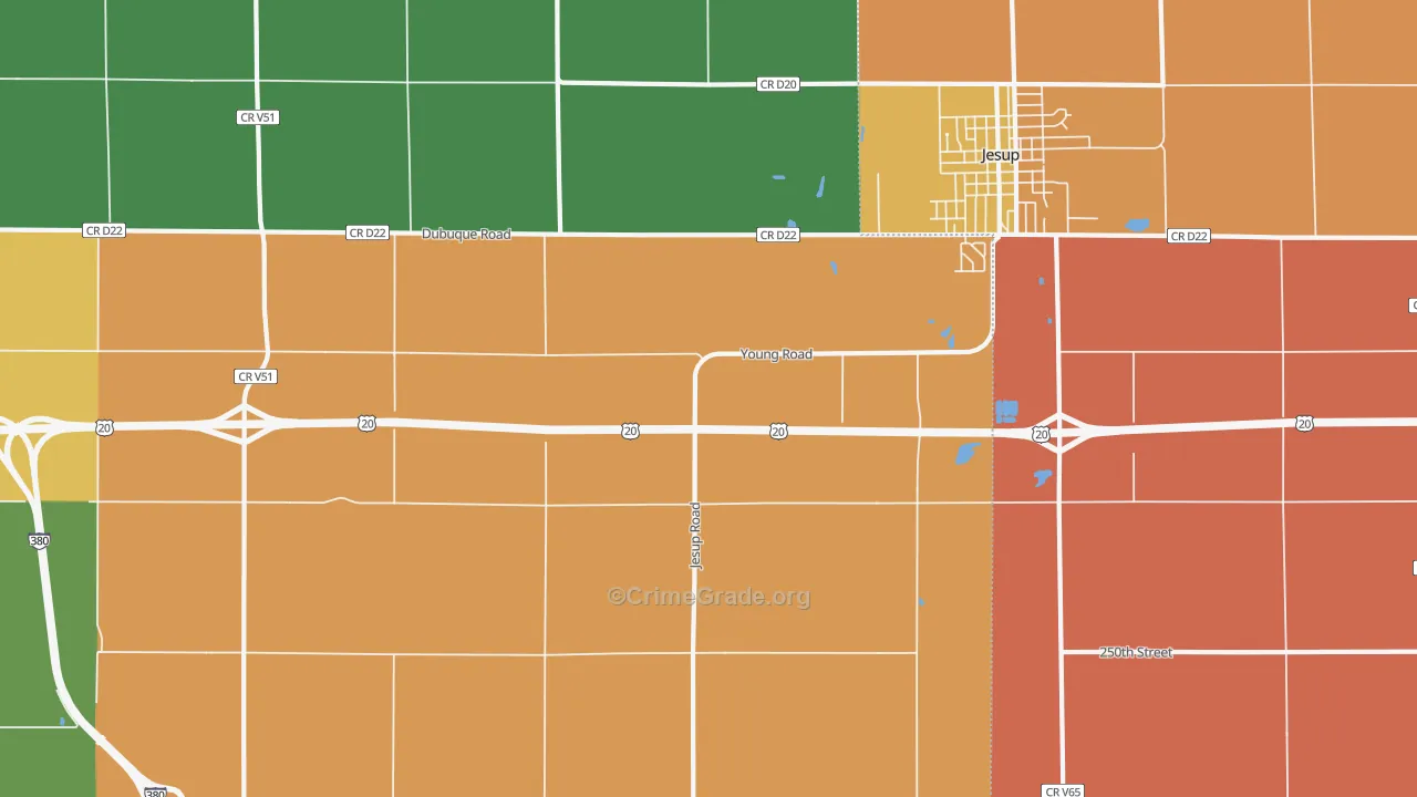 Littleton, IA Map of Assault Rates