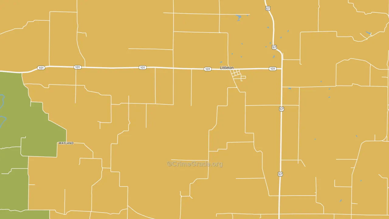 Littleton, IL Map of Assault Rates