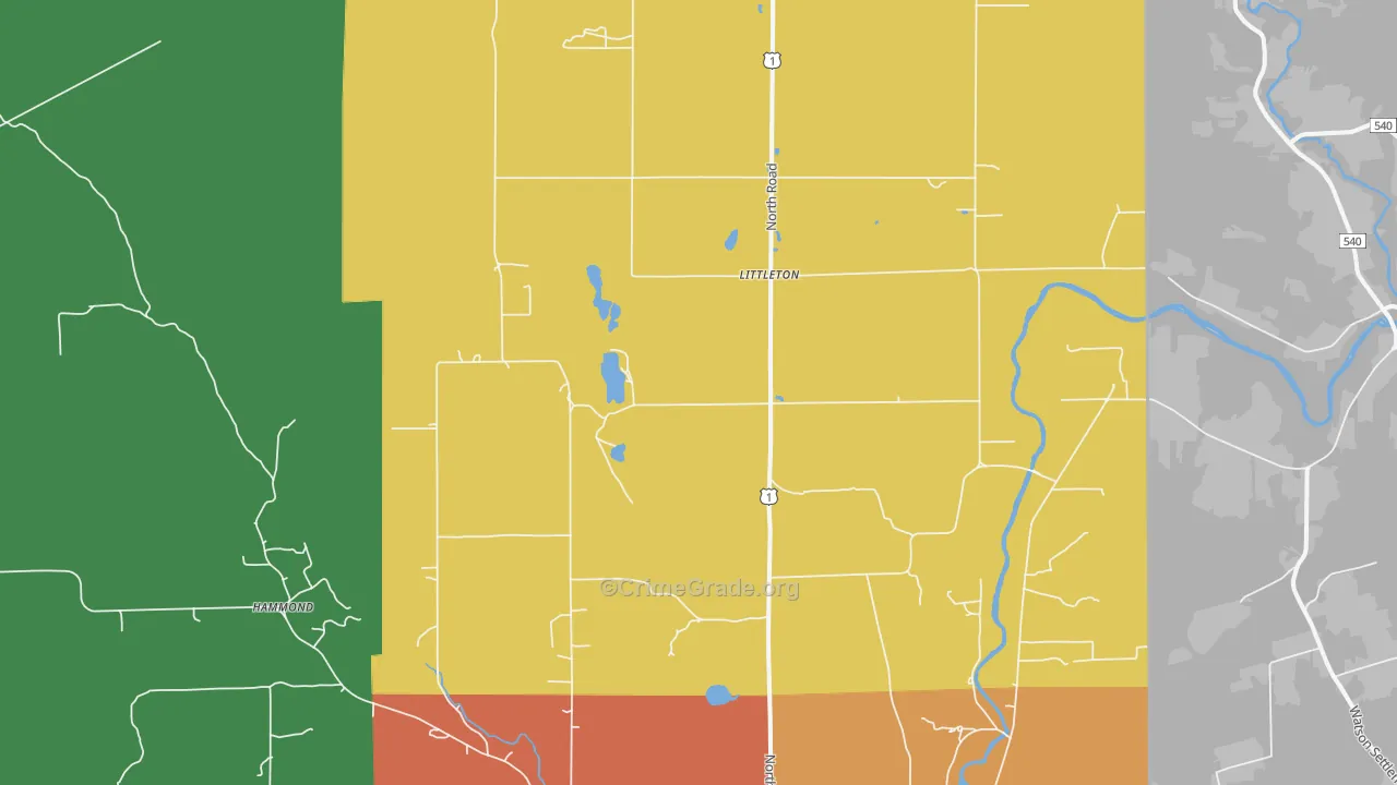 Littleton, ME Map of Assault Rates