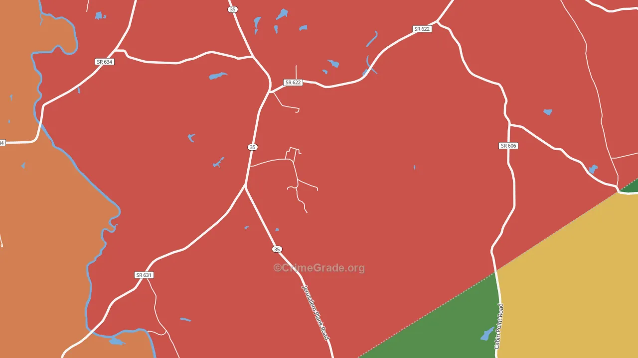 Littleton, VA Map of Assault Rates